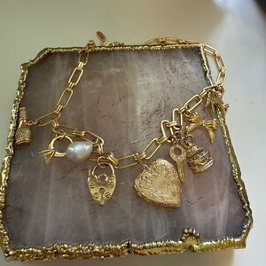 BHLDN ANTHROPOLOGIE WEDDING CHARM NECKLACE